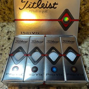 Titleist ProV1X Golf Balls, White, Standard Numbers (1-4). One Dozen, New